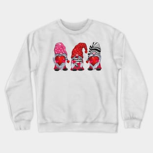 Three Gnomes Holding Hearts Valentine's Day Shirt Crewneck Sweatshirt